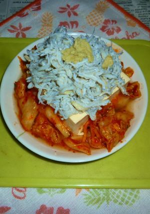 釜揚げしらす&凄旨キムチの冷や奴のタパス-レシピのメイン写真