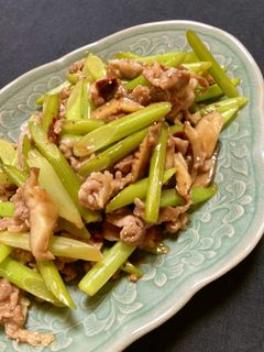 にんにくの芽と豚肉のオイスターソース炒め-レシピのメイン写真