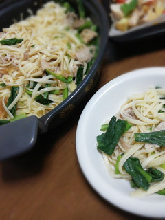 小松菜と豚の和風パスタ-レシピのメイン写真