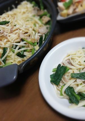小松菜と豚の和風パスタ-レシピのメイン写真