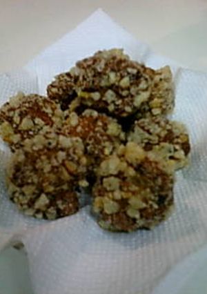 鶏ひき肉のおせんべい揚げ-レシピのメイン写真
