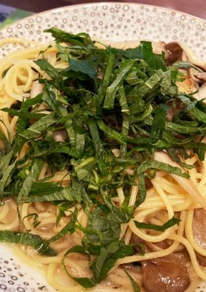 舞茸とシソの和風パスタ-レシピのメイン写真