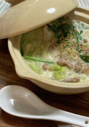 豚肉とニラの豆乳鍋-レシピのメイン写真