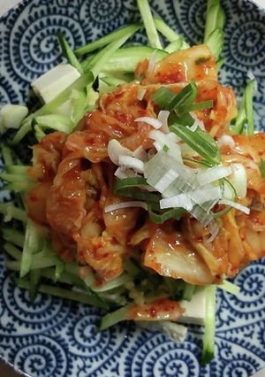 キムチとキュウリのごちそう冷奴-レシピのメイン写真