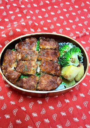 息子塾弁当〜ソースカツ丼-レシピのメイン写真