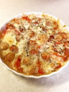 トマトとウィンナーのチーズ焼き-レシピのメイン写真