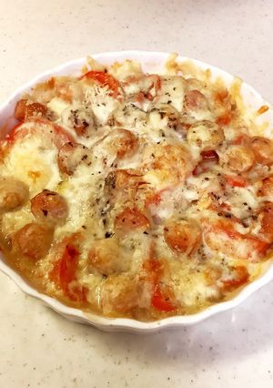 トマトとウィンナーのチーズ焼き-レシピのメイン写真