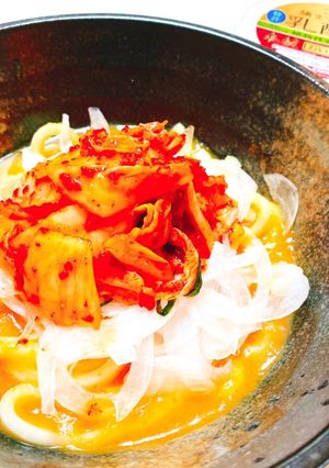 野菜たっぷりベジポタキムチうどん-レシピのメイン写真