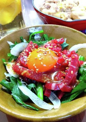 馬肉ユッケ ニラ&玉ねぎ-レシピのメイン写真