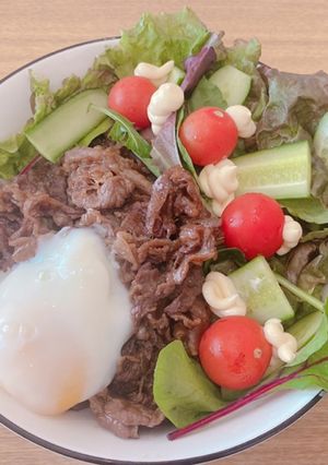 5分で出来るお手軽ランチ！焼肉サラダ丼-レシピのメイン写真