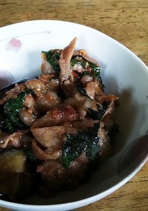 豚コマとナスと大葉の味噌煮-レシピのメイン写真