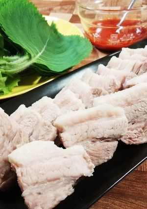 レンジで簡単❤韓国の茹で豚「ポッサム」-レシピのメイン写真