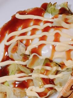 キャベツと卵でお好み焼き風!?-レシピのメイン写真