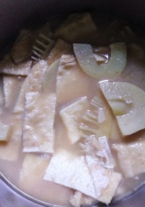 筍と油揚げの煮物(味噌味)-レシピのメイン写真