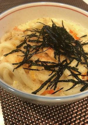 釜玉キムチ豆乳うどん-レシピのメイン写真