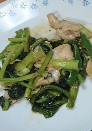 即菜☆ 鳥と青菜炒め-レシピのメイン写真