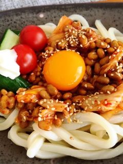 キムチ納豆の冷やしうどん-レシピのメイン写真