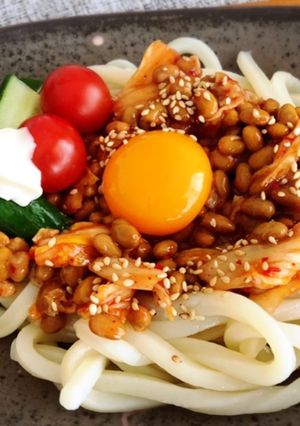 キムチ納豆の冷やしうどん-レシピのメイン写真