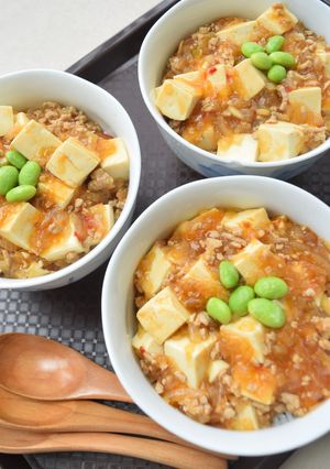 皆大好き✿玉ねぎ入りマーボー丼-レシピのメイン写真