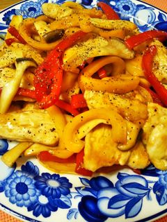 鶏胸肉とパプリカのケチャポン炒め-レシピのメイン写真