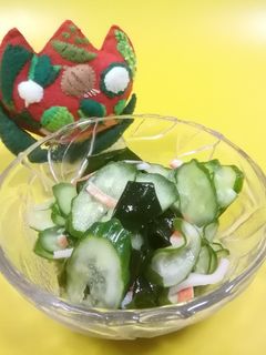 きゅうりとかにかまの酢の物-レシピのメイン写真