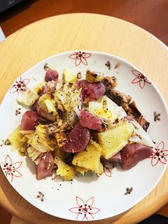 サバ缶アレンジ♪キャベツとおいもマヨ炒め-レシピのメイン写真
