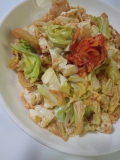 キムチキャベツの卵とじ-レシピのメイン写真