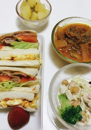 卵サンド 豚照り焼きサンド-レシピのメイン写真