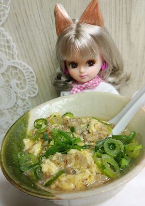 リカちゃん♡そばつゆでそばがゆ雑炊風✼*-レシピのメイン写真