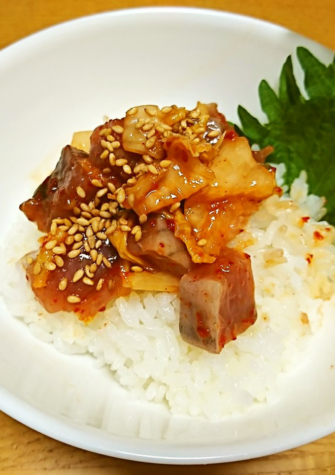 【本技凄旨キムチ】かつおキムチ和え丼-レシピのメイン写真