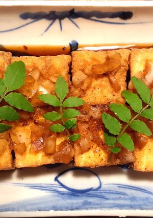 厚揚げ　発酵新玉葱の甘酢ダレ　-レシピのメイン写真