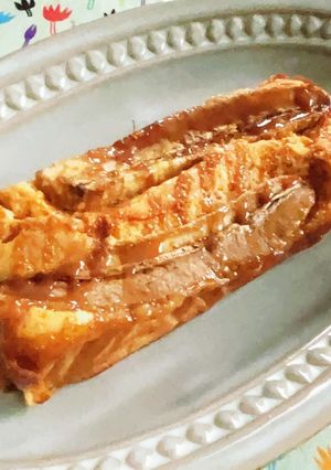 バナナキャラメルベイクドチーズケーキ-レシピのメイン写真