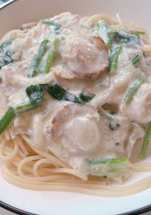 冷凍可能！ボイルほたて豆乳クリームパスタ-レシピのメイン写真