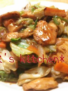 節約!鶏胸と野菜の味噌炒め(>ω<)b-レシピのメイン写真