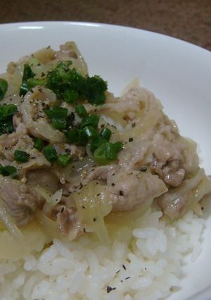 おかわりしたくなる！簡単ネギ塩豚丼-レシピのメイン写真