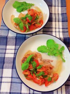 チキンソテー フレッシュトマトソース-レシピのメイン写真