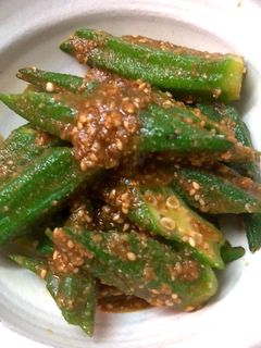 おくら の 胡麻和え(備忘録)-レシピのメイン写真