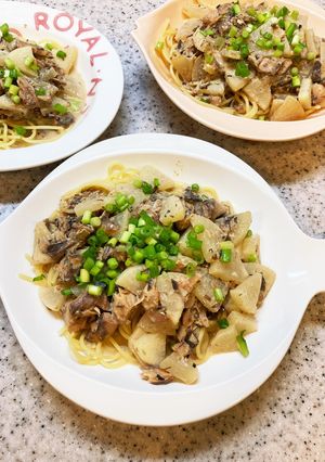 さば缶と大根のクリームパスタ-レシピのメイン写真