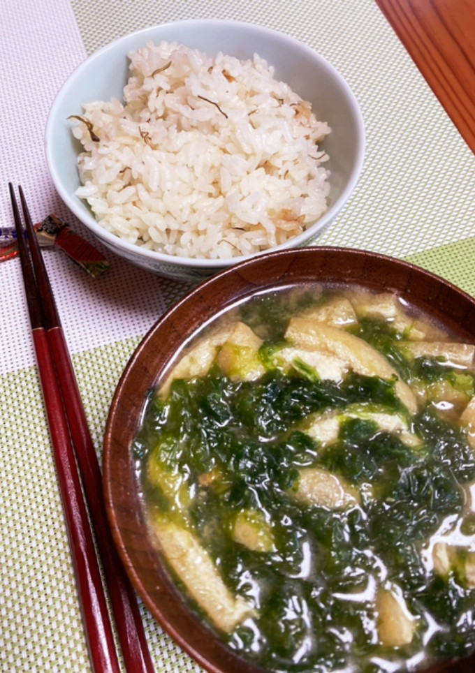 青のりと揚げの味噌汁-レシピのメイン写真