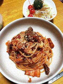 薫製ベーコンとナスのトマトパスタ-レシピのメイン写真