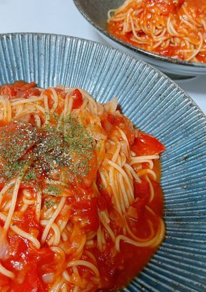 ワンパントマトパスタ-レシピのメイン写真