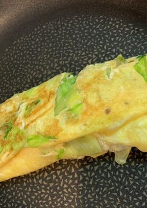 【卵白消費】レタスの洋風卵焼き-レシピのメイン写真