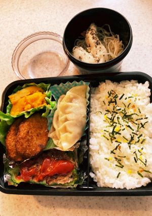 蒸し餃子　高校生男子弁当-レシピのメイン写真