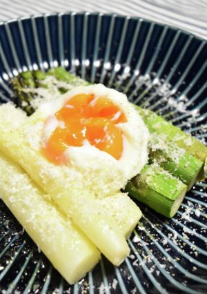 ふたつのアスパラと卵の前菜-レシピのメイン写真