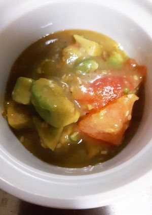 アボカドトマトのめんつゆのごま和え-レシピのメイン写真