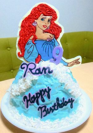 ディズニープリンセス アリエル ケーキ-レシピのメイン写真