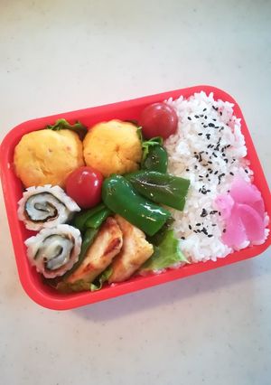 巾着オムレツ弁当 高校生のお弁当5/17-レシピのメイン写真