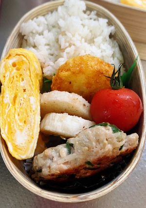ニラもやしバーグ弁当-レシピのメイン写真