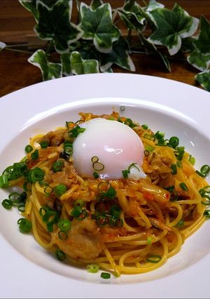 イチオシ！　豚キムチパスタ-レシピのメイン写真