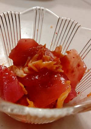 キムチとマグロの和え物-レシピのメイン写真